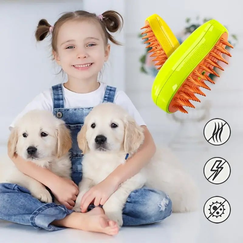 🐱Cat Steamy Brush-🐱3 In1 Spray Cat Brush